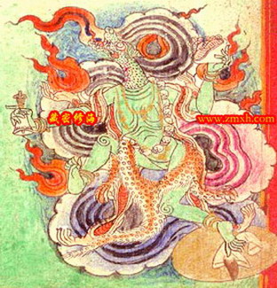 蛇首忿怒母Green Serpent-headed Bell-holding Goddess.jpg