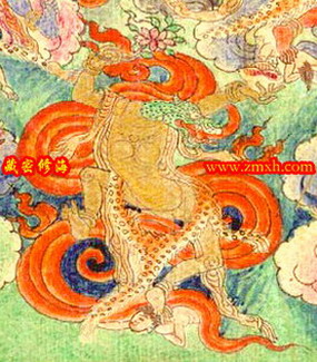 梵天之蛇首自在母Reddish-yellow Serpent-headed Brahma Goddess.jpg